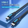 Vention Cable USB 2.0 de Tipo-C Macho a MiniUSB Macho 1.5m Negro